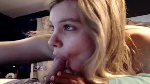 dirty Swedish blond engulfing  shlong