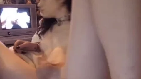 wild shelady Watching Porn whilst Toying Her arse