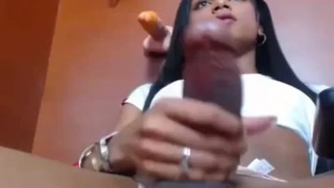 precious latina ladyboy With large penis sperm Twice