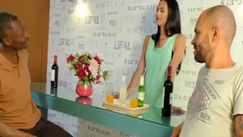 fresh TS Waitress Gabrielly Ferraz receives A raw Double ass By lascivious Patrons