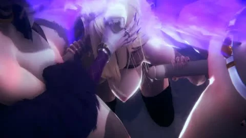 Futa - League Of Legends Triple Futa - KDA Akali, Ahri, Evelynn - 3D Porn