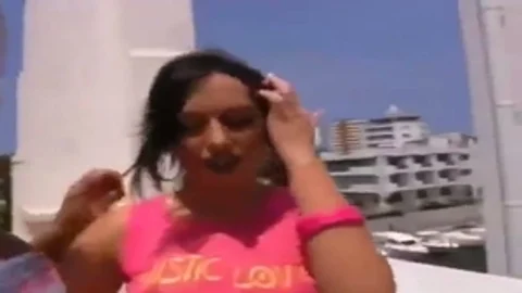 shemale With A giant knob In A sleazy trio