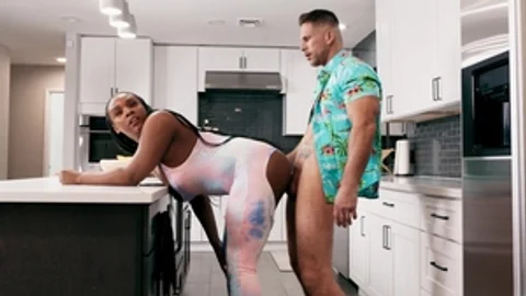 Trans Angels: Big Fake Titties Jiggle in Cowgirl Ride