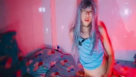 lusty asian Sissy Masturbate