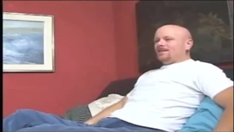 Bald fellow plowled By lady-man In thowdys chablmet