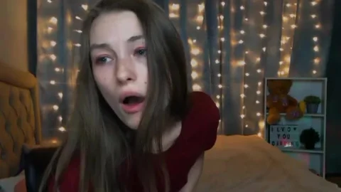 slim Russian ladyboy Strokes Her penis On web camera