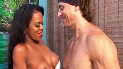 ebon sheboy Lavinia Magalhaes And A Whate lad bang Each Other Up The ass