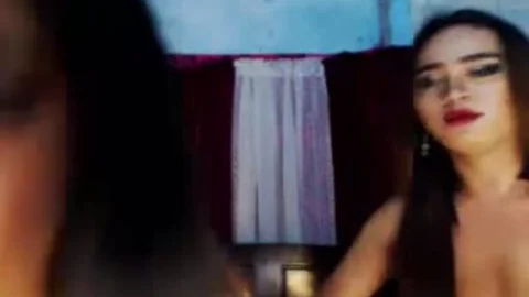tgirl couple Playing Their Own cocks
