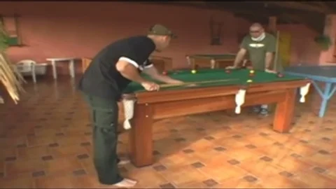 Alessandra slams dude On A Pool Table