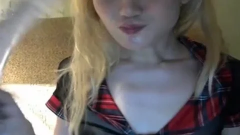 blonde Sissy: Throatfucking, a2m, Salivating