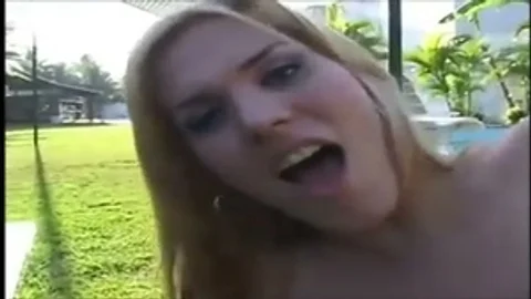 beautiful blonde tranny And her lover Outside