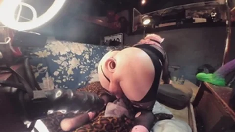 wazoo girl Does It again banging Sissy booty On gigantic toys Pt 1