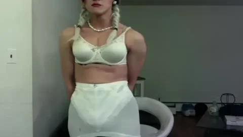 Leigh - Pigtails And White underware
