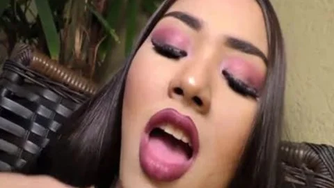 cute young sheboy Mayna Santini receives Her Shecock Sucked And wazoo Stuffed
