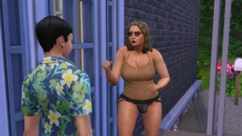 excited daddy Trans Woman Wants Her youthful neighbor - WickedWhims