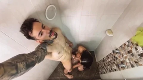 Having A Shower fuck With A lusty tranny