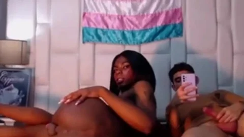 Skinny dark Colombian lady-man chick acquires oral job By Her White twink On webcam