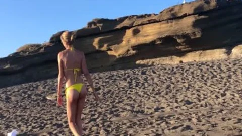 Very tasty ladyboy Masturbating And engulfing weenie (cumshots) On The Beach