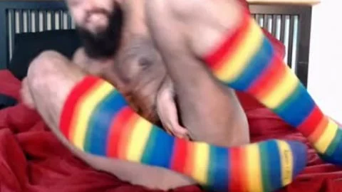 filthy FTM Trans man Plays With His bushy pussy In Socks