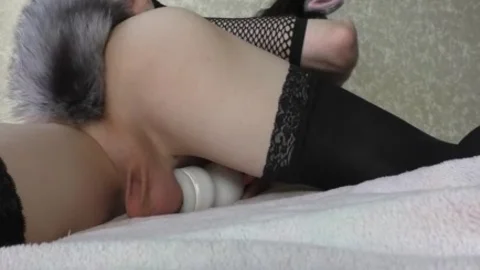 Femboy Kitty bonks And Cums vagina. Część 2