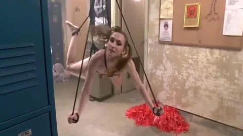 slutty shemale Suspended And screwed!