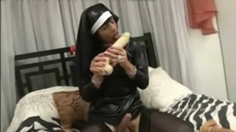 Lustful nun feels the need for hard fucking
